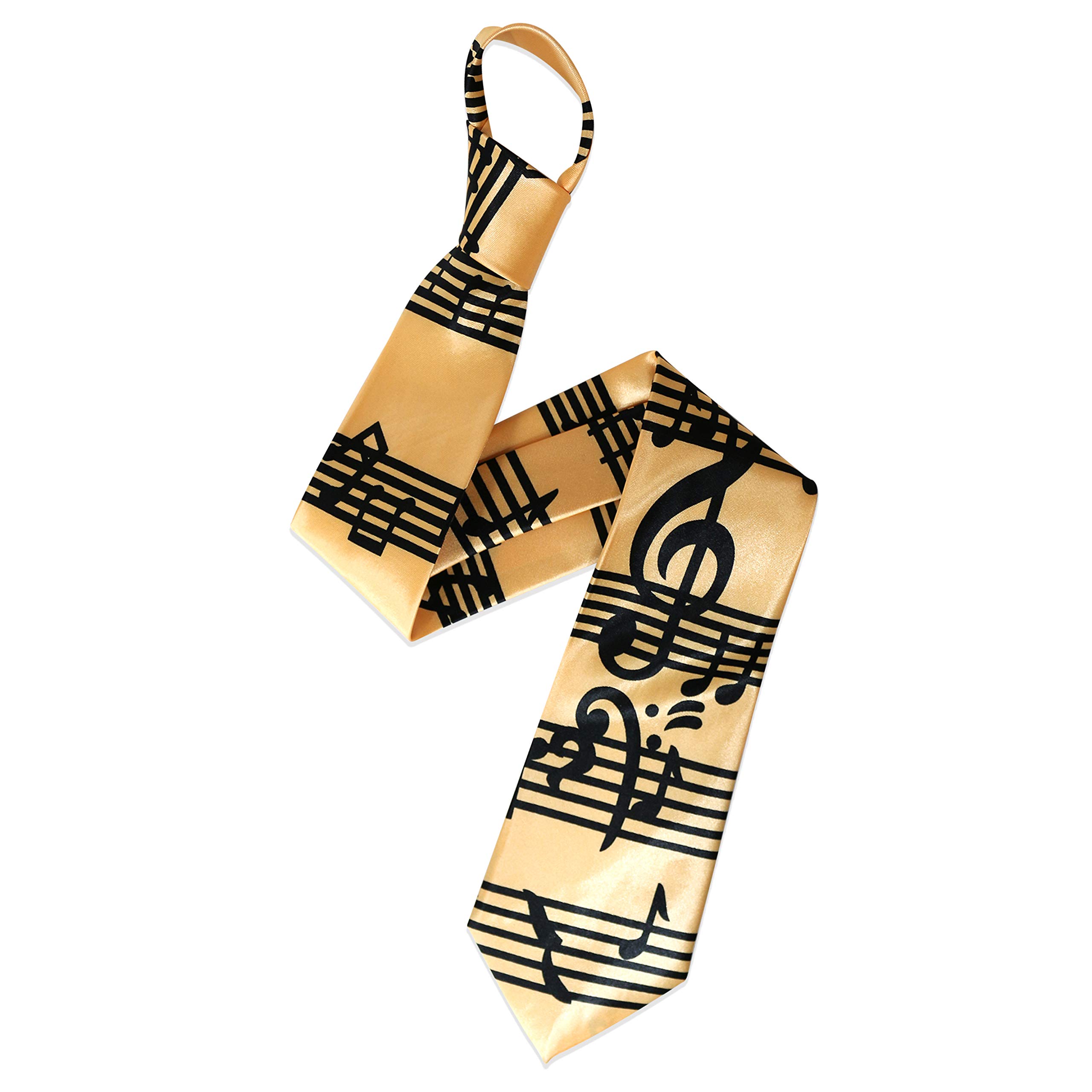 The Tie Company Men's 29 - Gold Notes The Tie Co™ Printed Collection Wide Ties - Musical/Usa/Novelty (29 - Gold Notes)