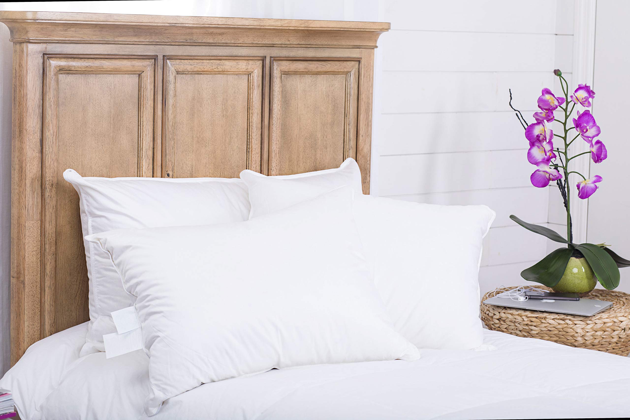 Continental BeddingPillow.2-S Downlike Luxurious Synthetic Down Hypoallergenic Pillow (2, Standard), White