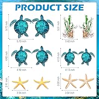 Vista 4 de Konohan 12 imanes de pantalla para puerta, decoración de tortugas marinas, algas marinas, estrellas de mar, protector magnético flexible de doble
