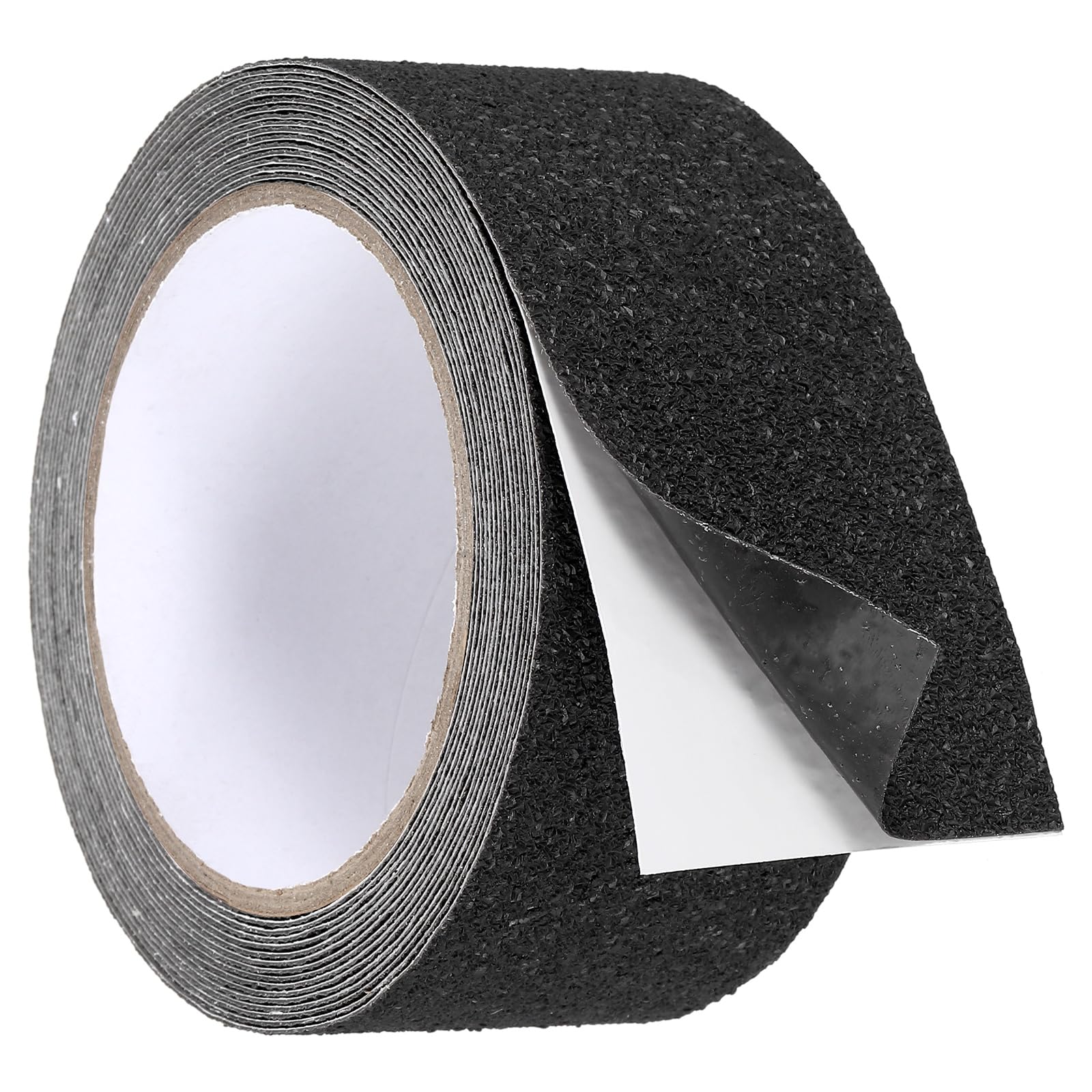 sourcing map Rubber Grip Tape, 2 in x 16 ft Non-Slip Tape with Texture Waterproof Adhesive Non-Abrasive Grip Tapes for DIY Tools, Indoor & Outdoor Stair Steps, Ramp, Gray