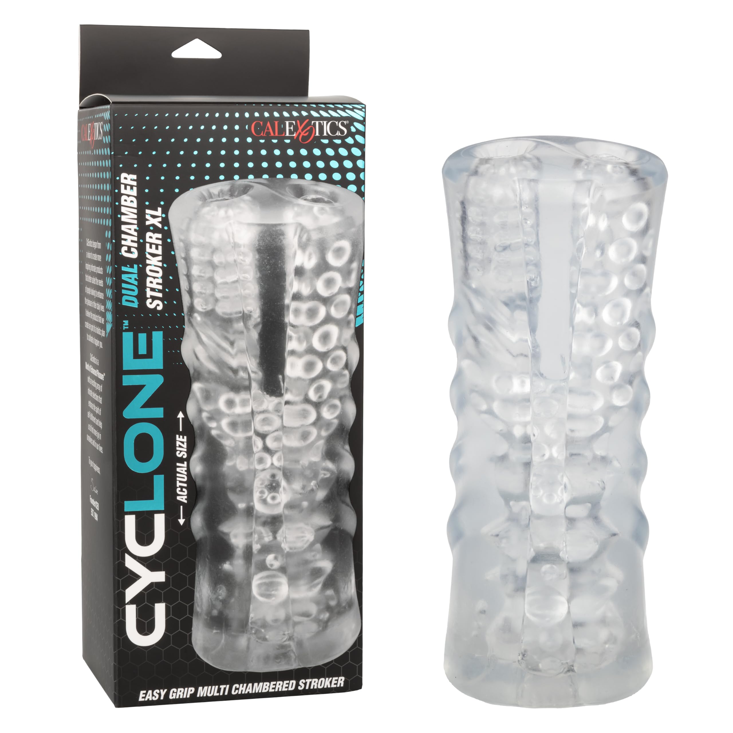 Amazon.com: CalExotics Cyclone Dual Chamber Stroker XL Transparent Dual  Ribbed Chamber Extra Large Male Masturbator - SE-0960-80-3 : Health &  Household