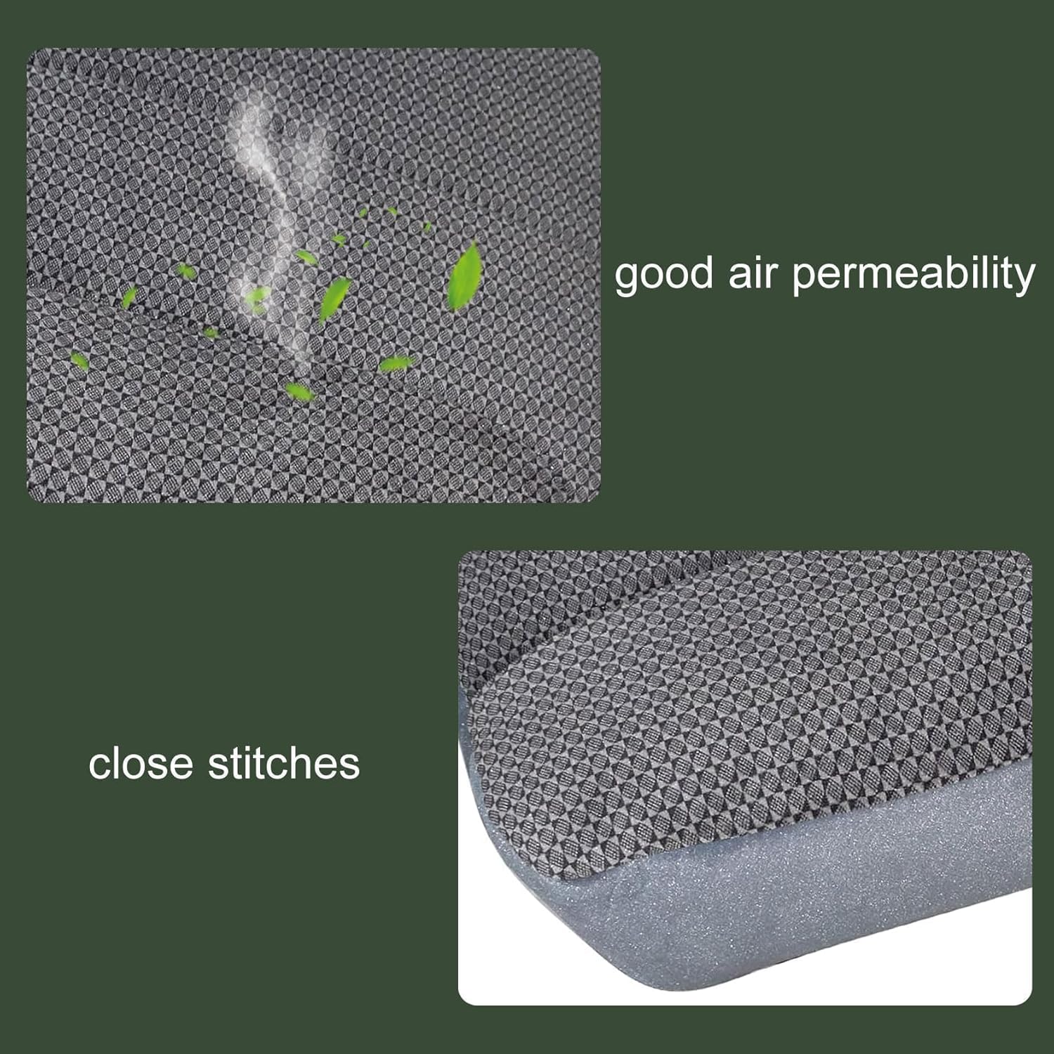 FZJDSD Dark Gray Driver Side Bottom Replacement Cloth Seat Cover Compatible with Dodge Ram 1500 2500 3500 SLT 2002 2003 2004 2005