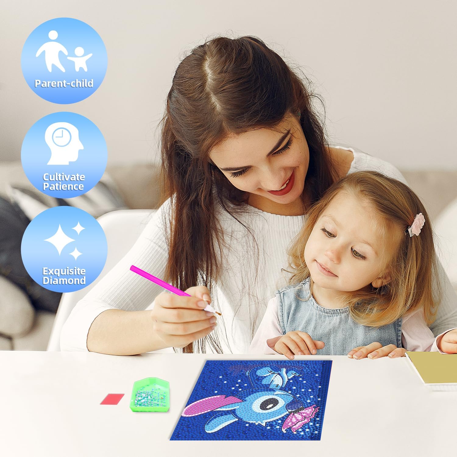 Kit Diamond Painting TOSTOG 5D 30x40cm San Valentino - Tela Rotonda Per Adulti E Principianti Con Strumenti Inclusi