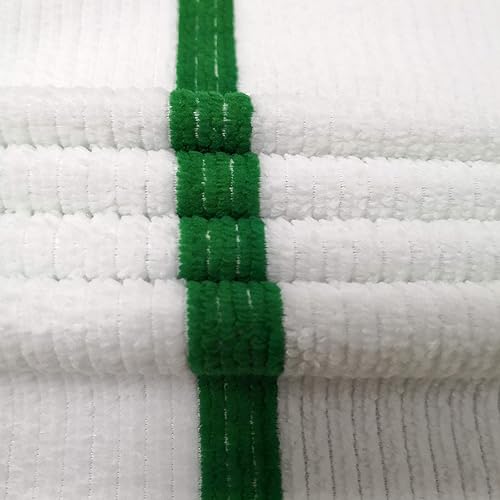 Miniatura 6 de POLYTE Toalla de microfibra multiusos para trapeador, para el hogar, cocina, restaurante (14 x 17 pulgadas, rayas blancas con rayas verdes), paquete