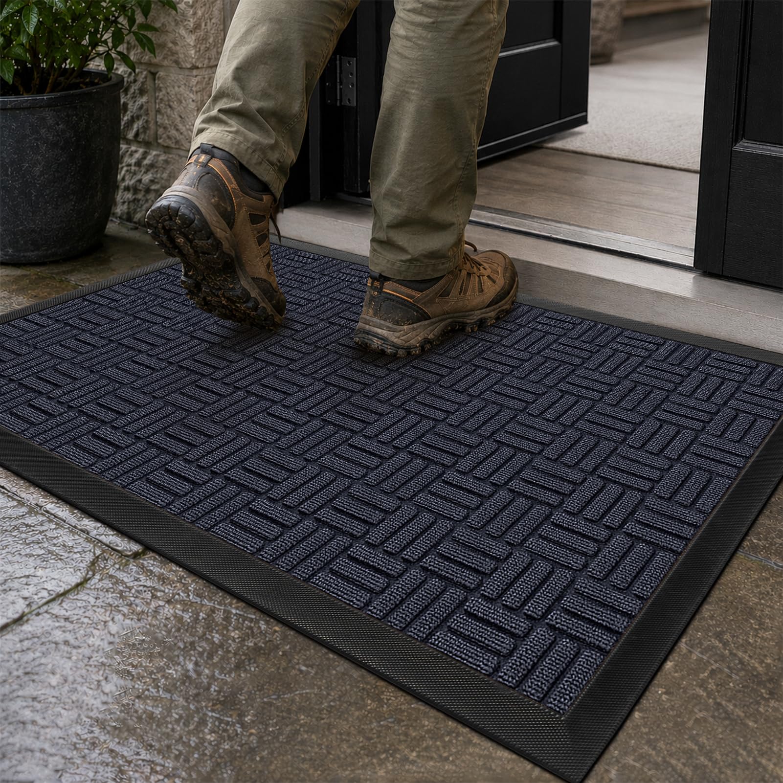Mibao Gray Doormat - Heavy Duty Outdoor & Indoor Mat -29 Mibao Gray Doormat - Heavy Duty Outdoor & Indoor Mat -29