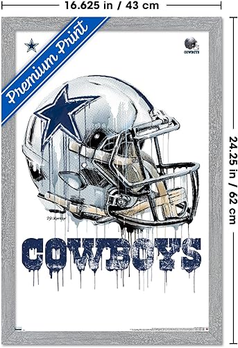 Miniatura 73 de Trends International NFL Dallas Cowboys - Póster de pared con casco de goteo 20, 22.375 x 34 pulgadas, versión premium sin marco