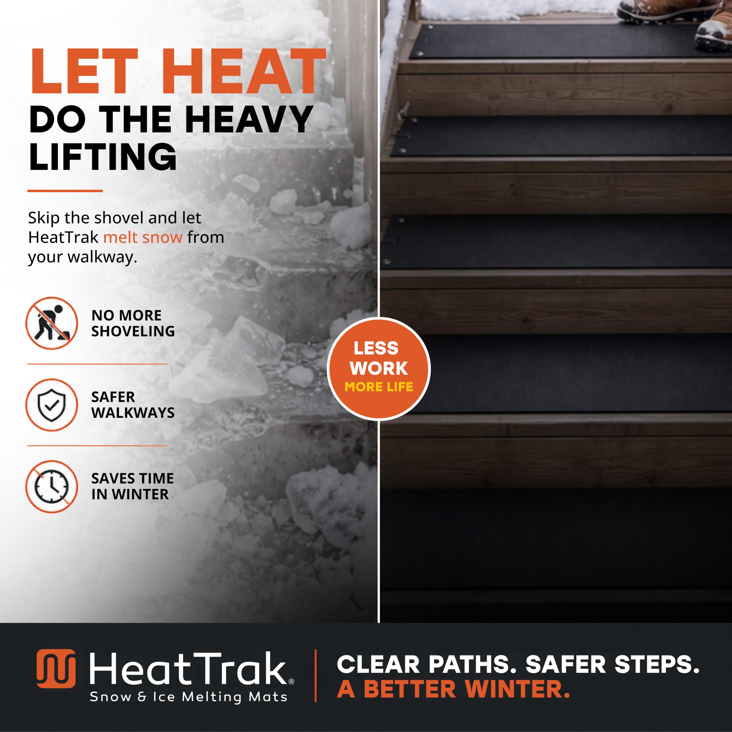 HeatTrak Heated Snow-Melting Stair Mat | Outdoor 'No Slip' Heated Stair Mat (10" x 60", Mat with Power Unit) — Amazon image 5