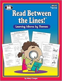 Super Duper Publications | Read Between the Lines - Learning Idioms by Themes | English Language Activities and Worksheets | Educational Resource for Children