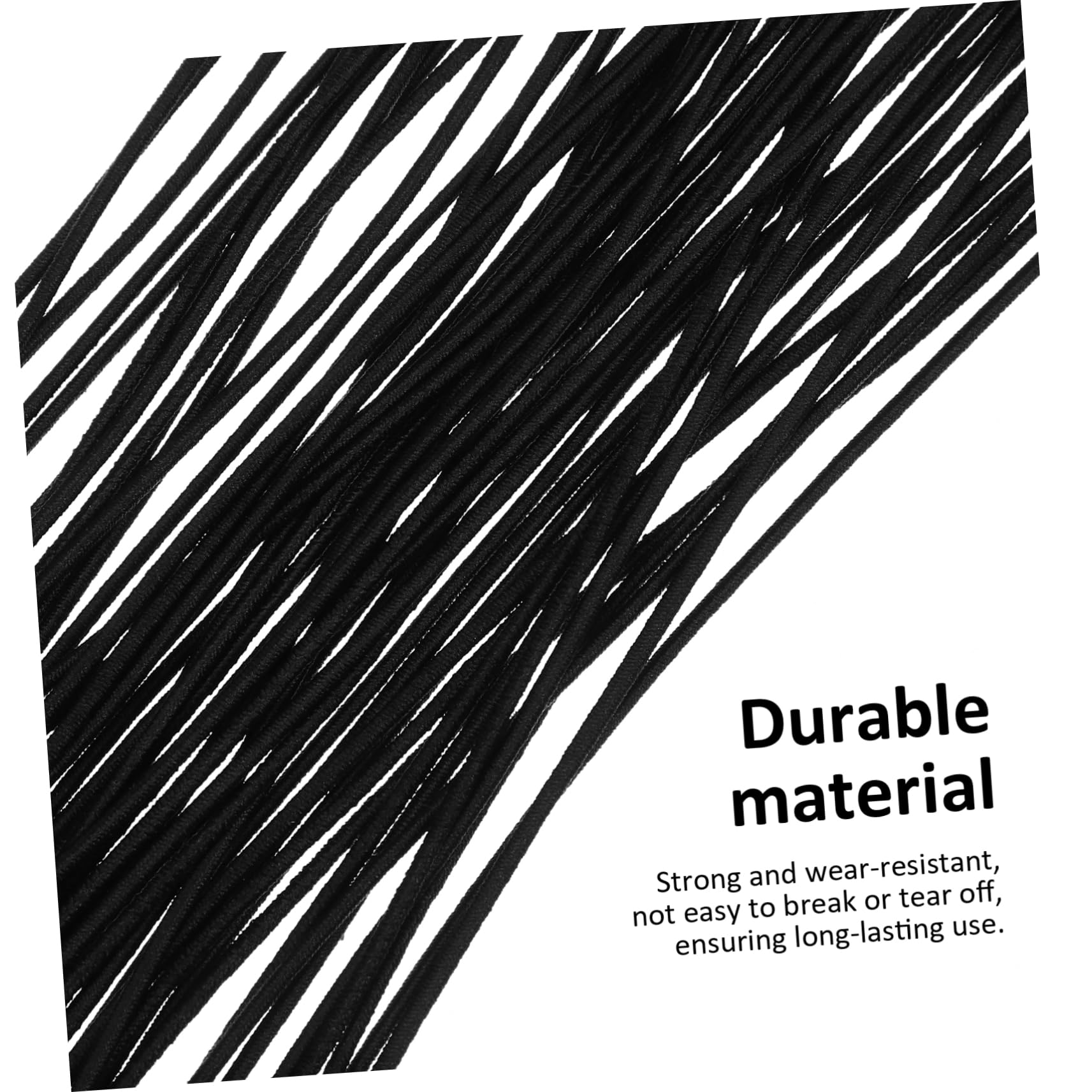 LIFKOME 50Pcs Stretch Elastic Cords Durable Craft Strings with Metal Ends for DIY Projects Decorations and Wrapping Long Versatile Use for Hats and Crafts