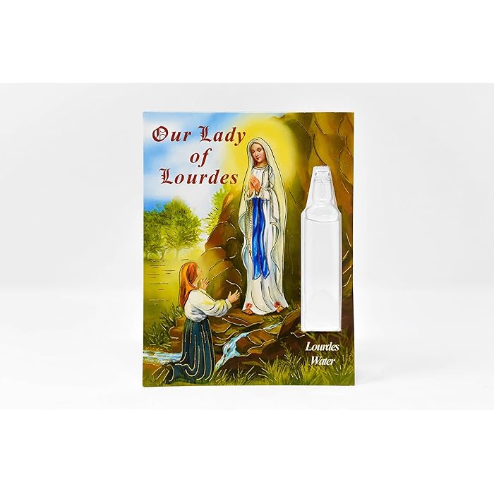 Buy Our Lady of Lourdes Prayer Card with Lourdes Water Vial & Extra