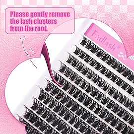 Cluster Lashes 8-16mm Lash Clusters 100 D Lash Extension Clusters Individual Lashes Soft DIY Eyelash Extensions Mixed Tray Eyelash Clusters Natural Look (100D-0.07D, 8-16mm)
