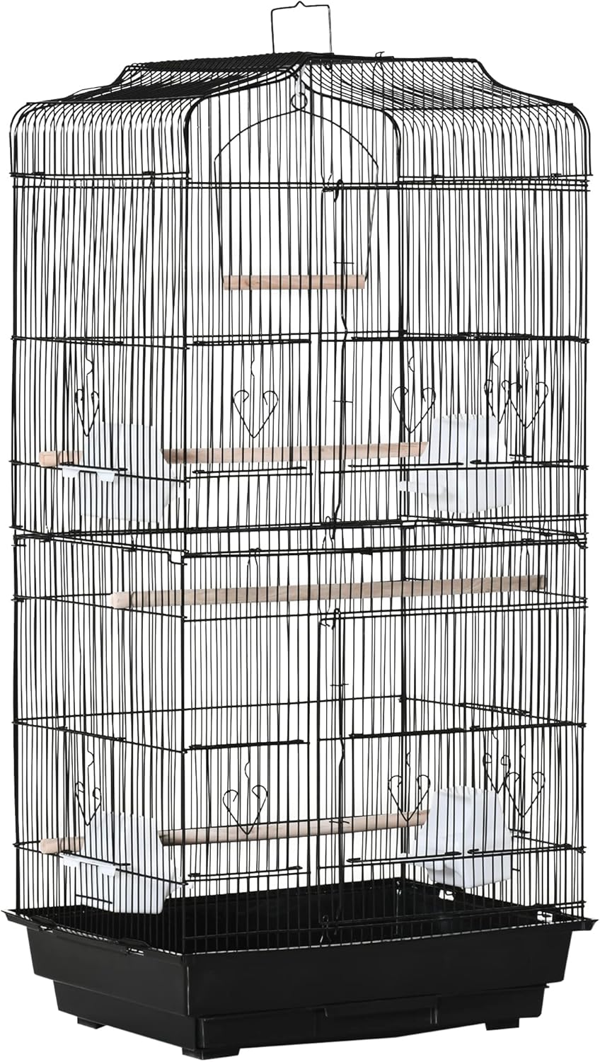 PawHut 36" Bird Cage Macaw Play House Cockatoo Parakeet Finch Flight