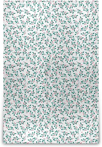 KLL Manta de felpa de muérdago y bayas navideñas, cómodas y cómodas para decoración del hogar, sala de estar, silla, manta de uso para todas las