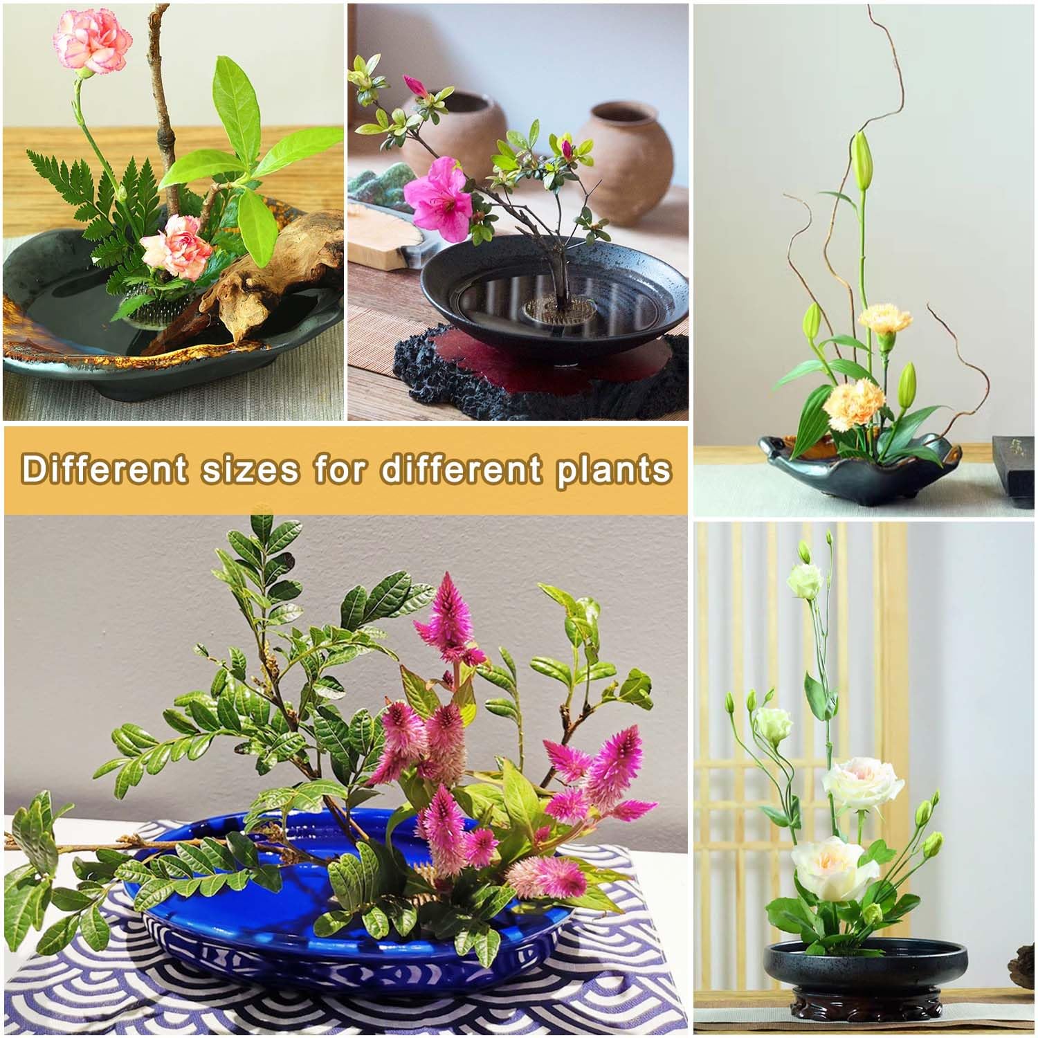 Supporti Per Fiori In Acciaio Inossidabile - Set 4 Pezzi Per Composizioni Floreali E Ikebana - Foto 8