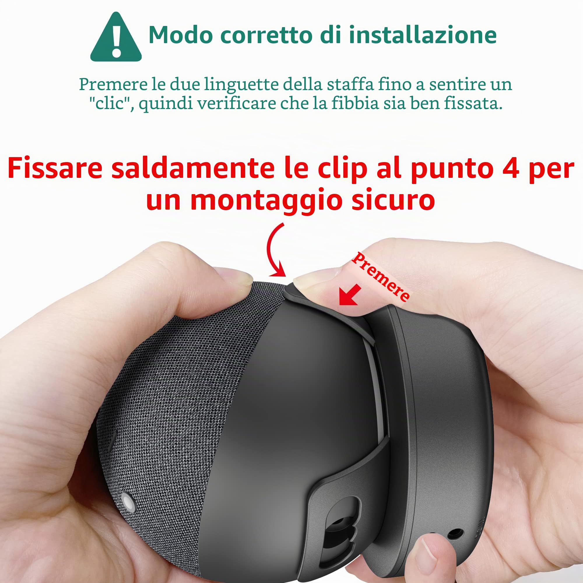 Batteria per Dot 5 generazione – 10000 mAh stazione di ricarica portatile accessori batteria senza fili con 16 ore di tempo di riproduzione (senza Dot 4 dispositivi) (nero)