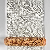 Vista 51 de MKM Pottery Tools Rodillos de mano grandes de madera para arcilla (BHR-01 Diagonal Basketweave)