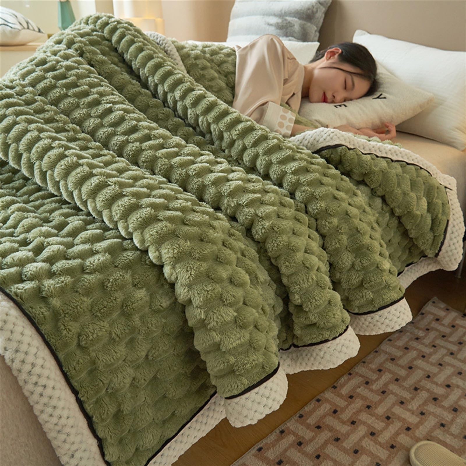 Coperta Ponderata, Coperte Ponderate per Adulti, Grande Coperta in Pile per Adulti, Divani, Morbida E Calda Coperta sopra Il Divano Letto(Size:200 * 230cm,Color:A)