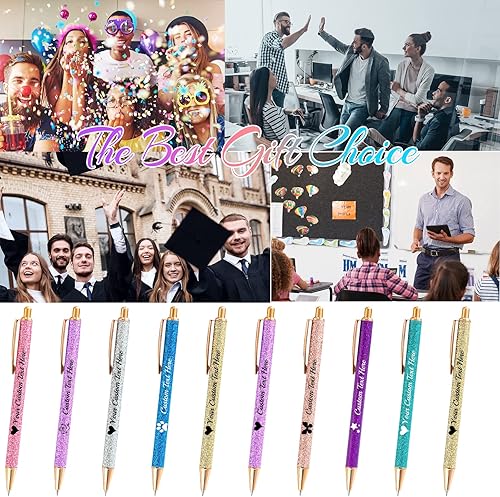 Miniatura 6 de Aolun Bolígrafos personalizados con nombre, bolígrafo con purpurina personalizable, bolígrafos retráctiles personalizados con mensaje de texto para