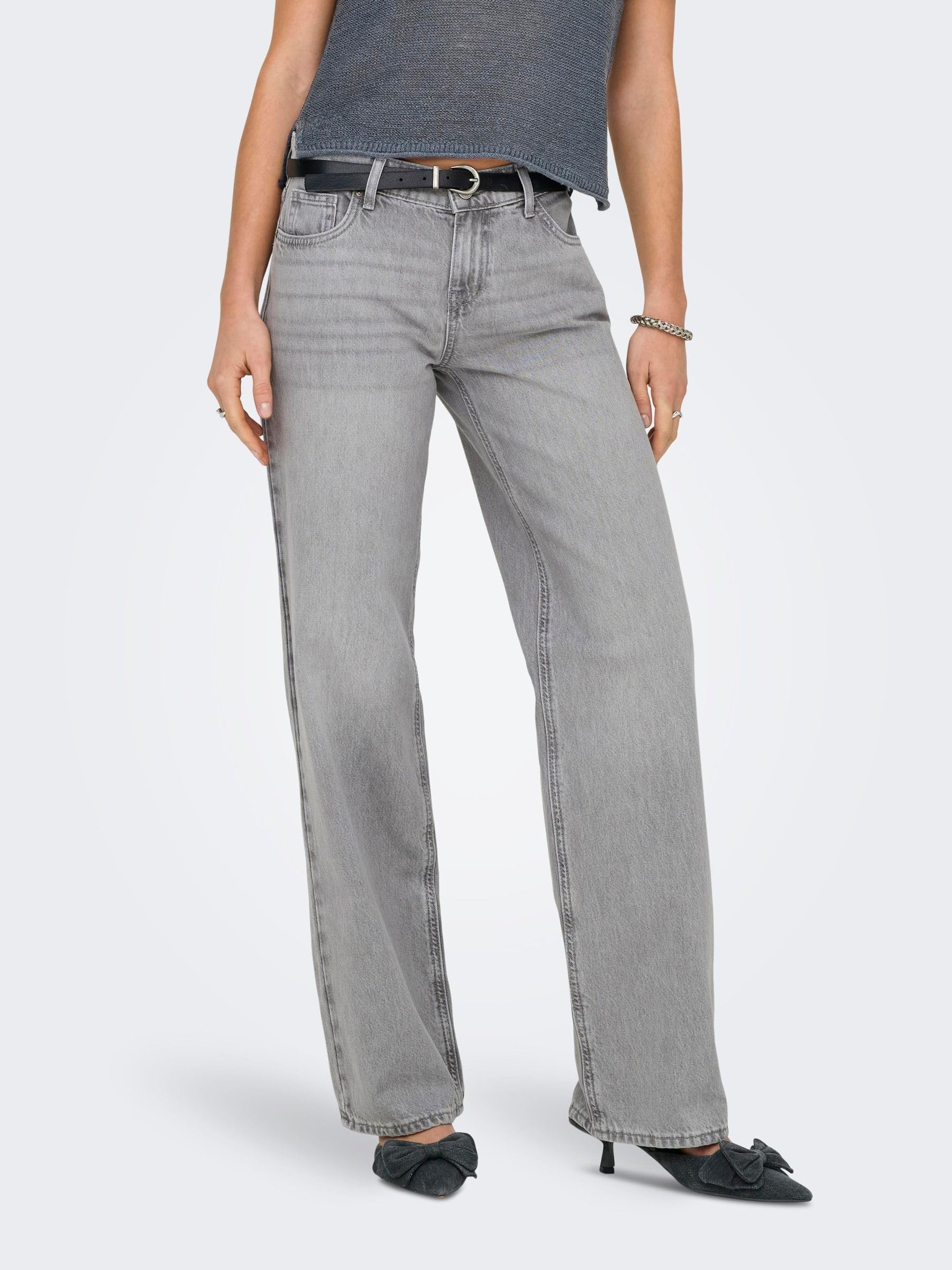 ONLY Jean Coupe Droite ONLBRENDA Taille Basse Straight Fit Jeans