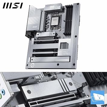 MSI PRO Z890-S WiFi PZ Motherboard, Back-Connect ATX - Supports Intel Core Ultra Processors (Series 2), LGA 1851 - DDR5 Memory Boost (8600+ MT/s OC), PCIe 5.0 x16, M.2 Gen5, Wi-Fi 7, 2.5G LAN