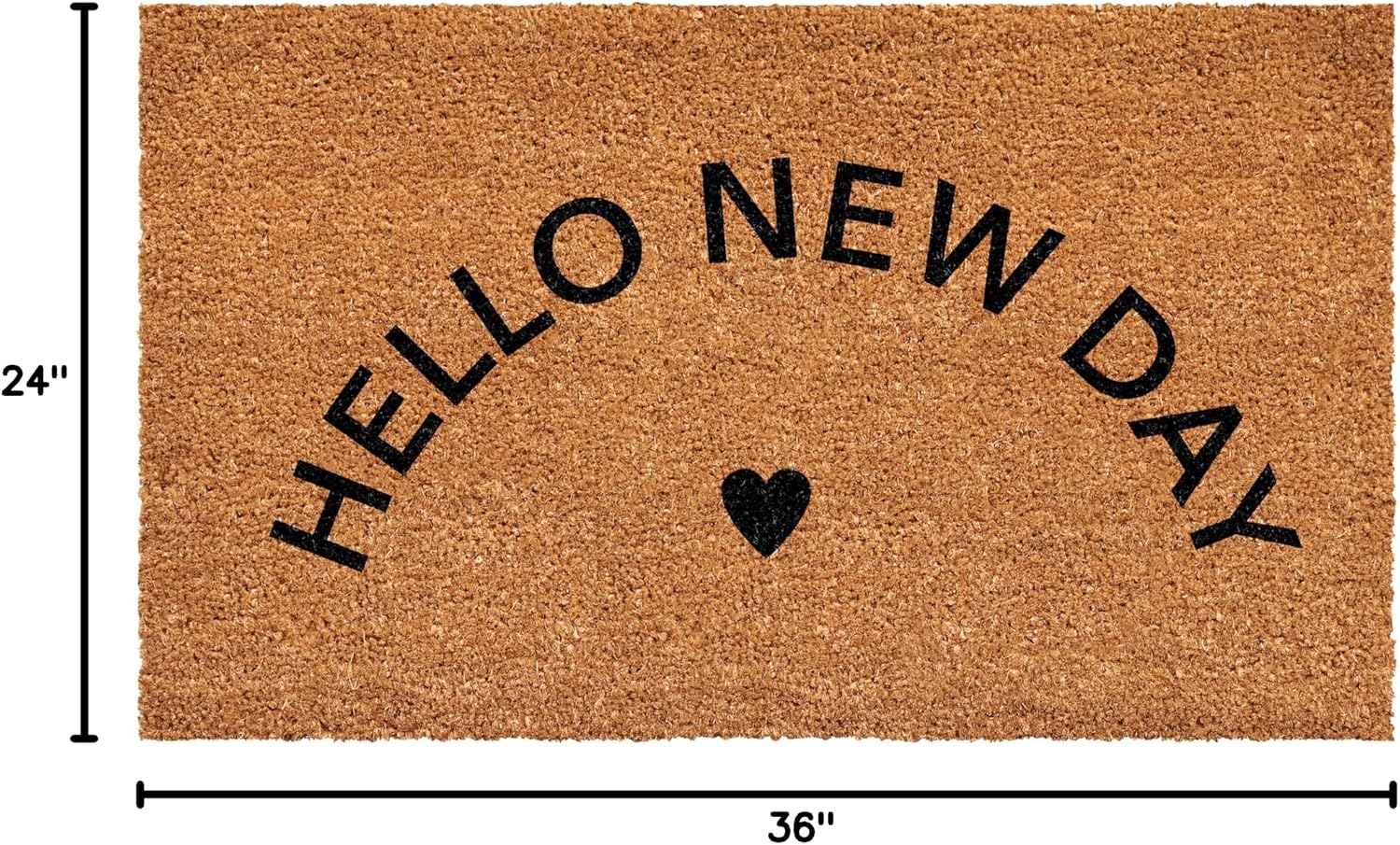 Calloway Mills 112102436 Hello New Day Black Doormat 24" x 36"