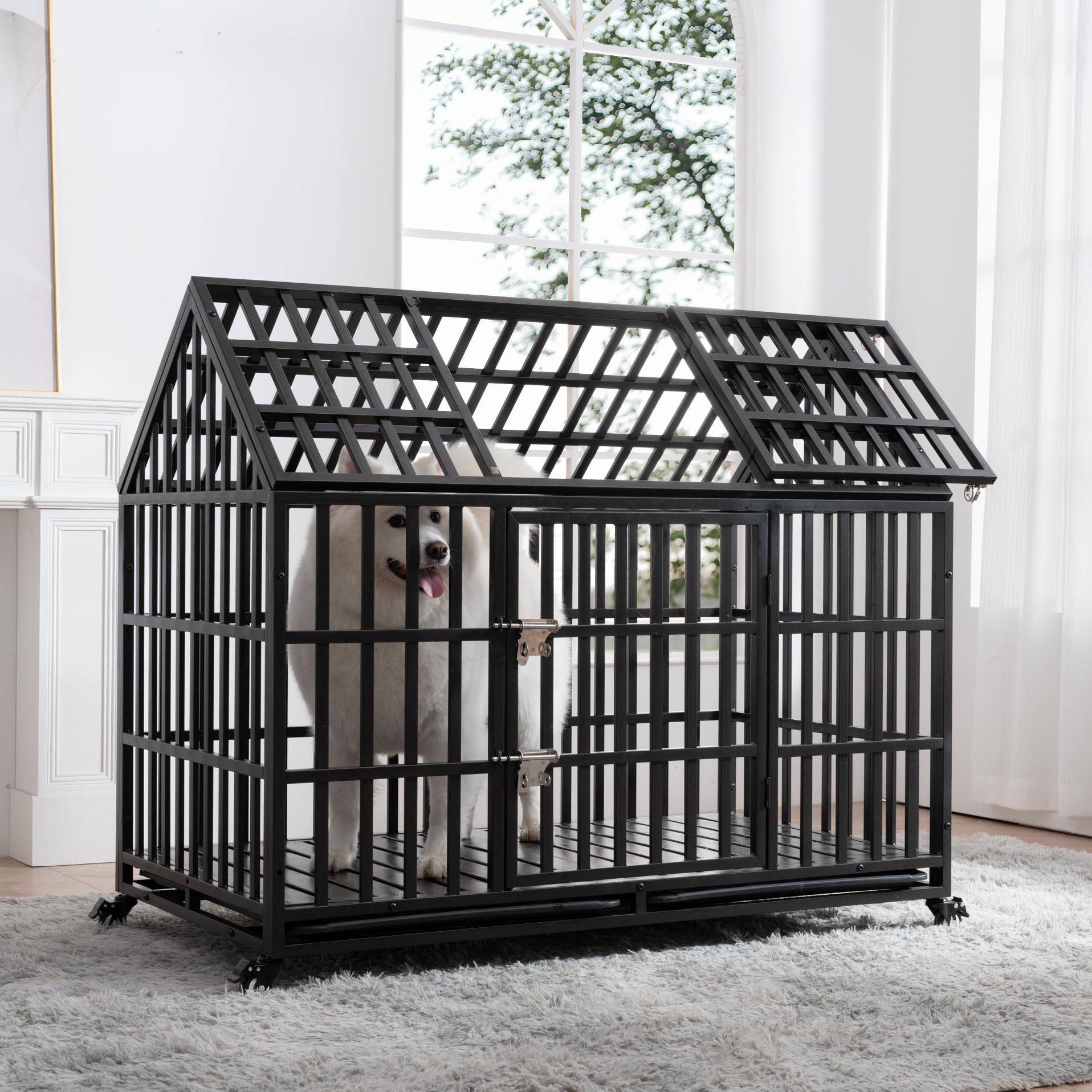 Amazon.com : Heavy Duty Dog Cage Crate Kennel Playpen, Large