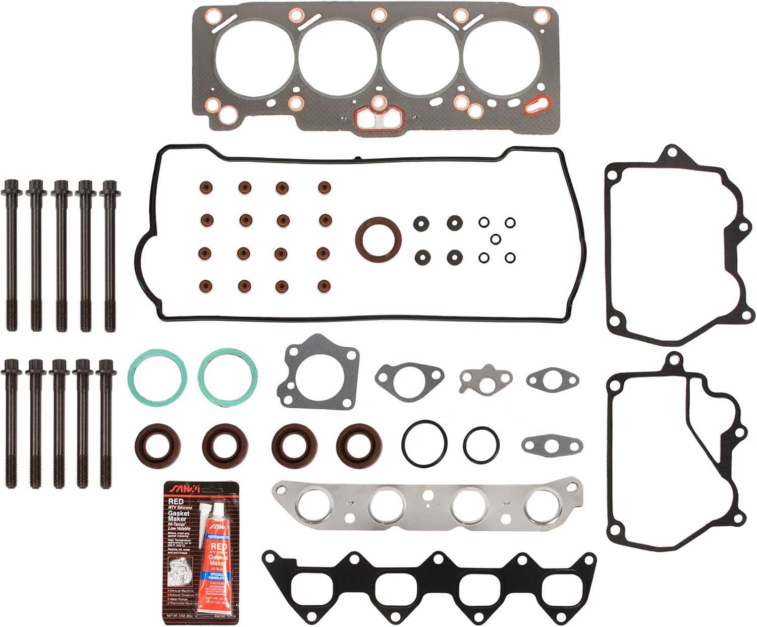 Evergreen HSHB2026 Cylinder Head Gasket Set Head Bolt