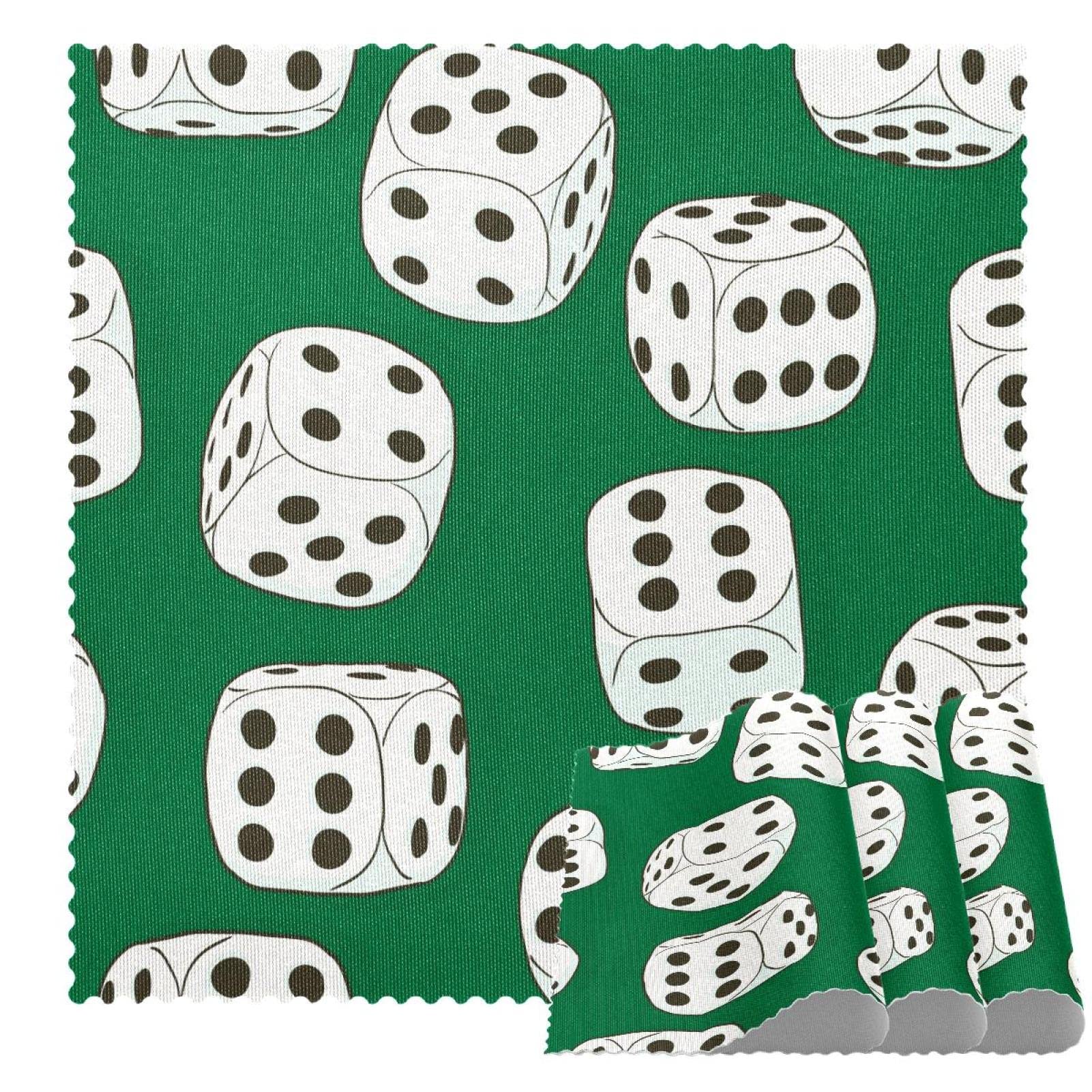 Sets de table pour salle à manger lot de 4 imprimé dés vert pour repas en famille
