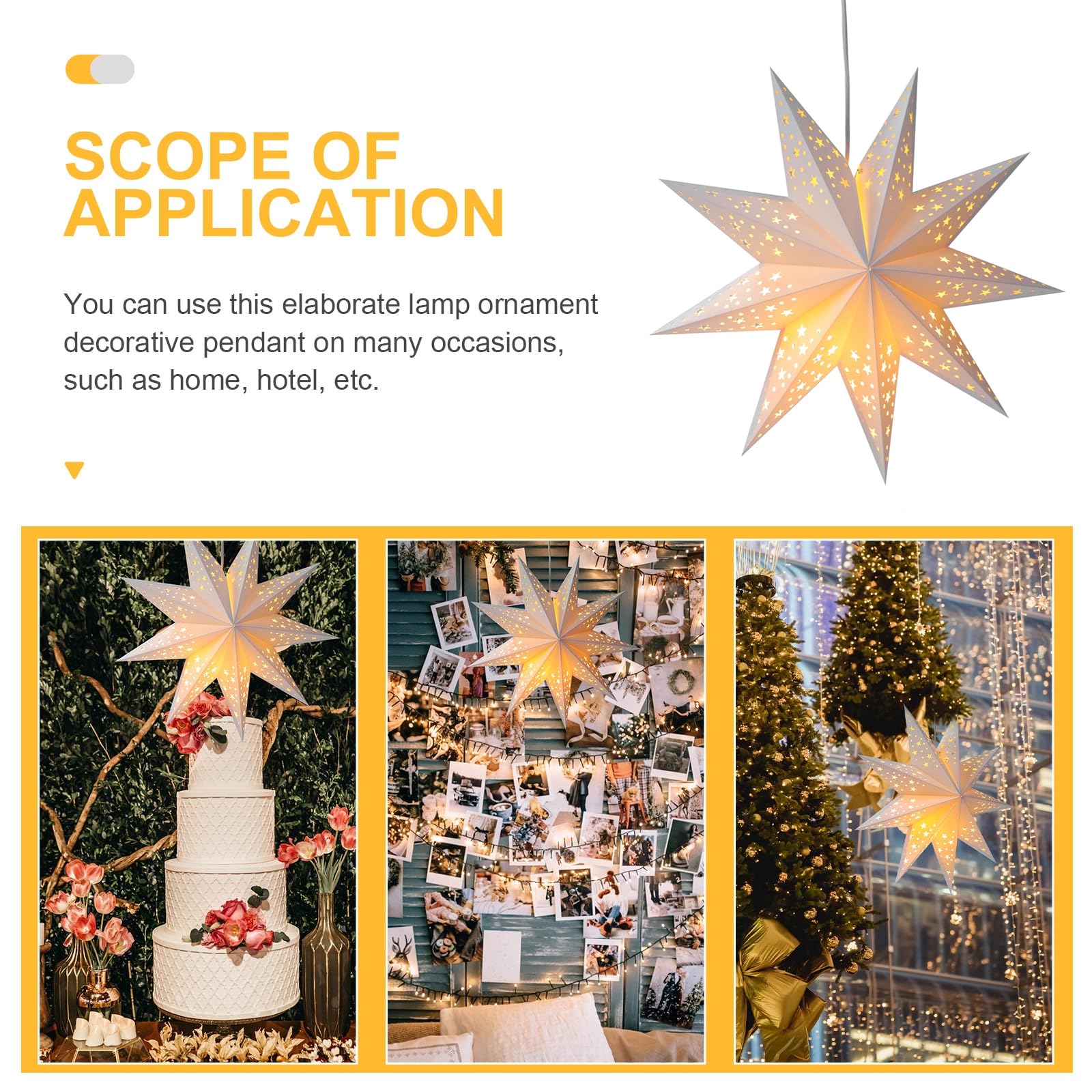 Minkissy Papierstern Lampenschirm - 3D Faltsterne Weihnachtsdeko