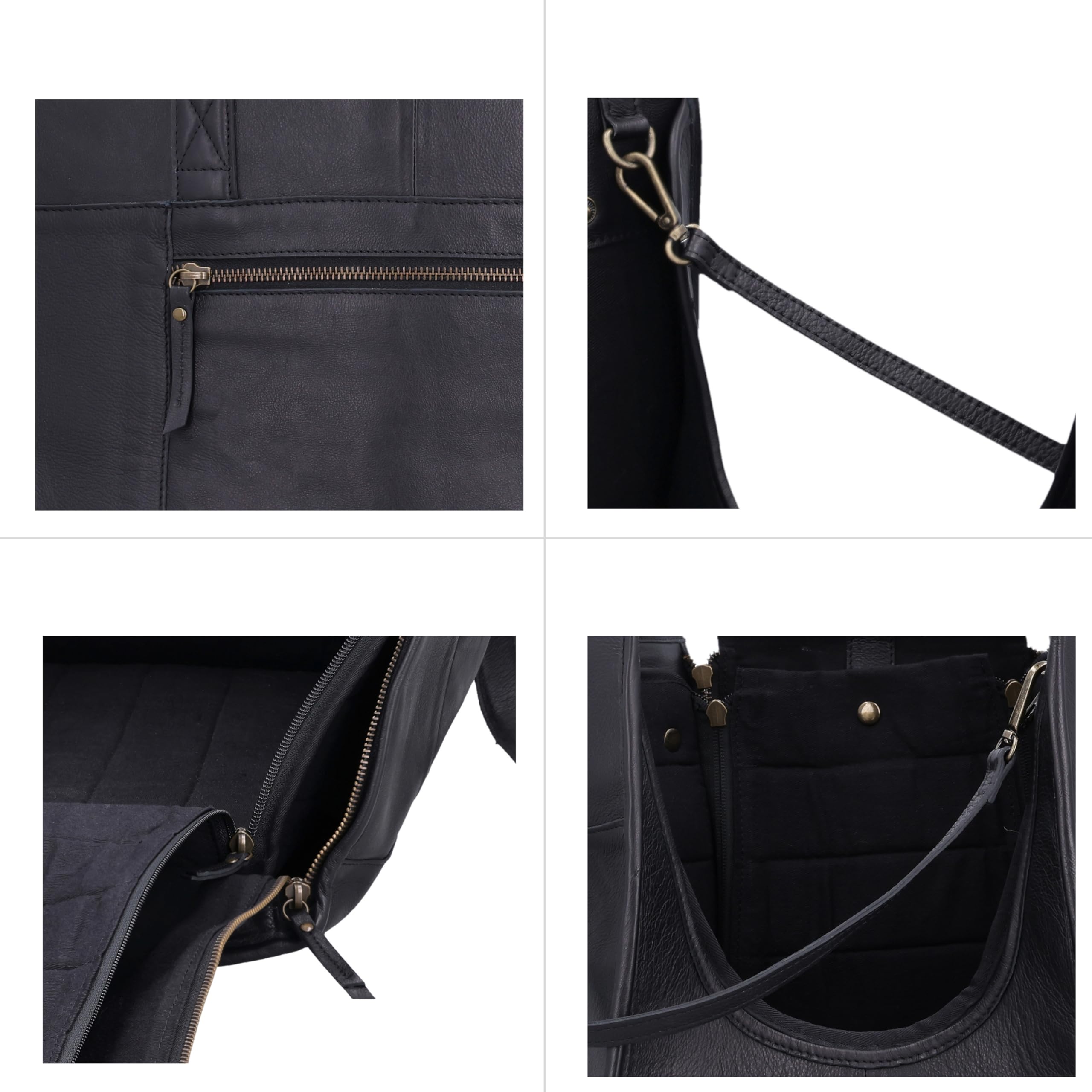 Gusti Majvi - Bolsa de transporte para mascotas, piel, color negro