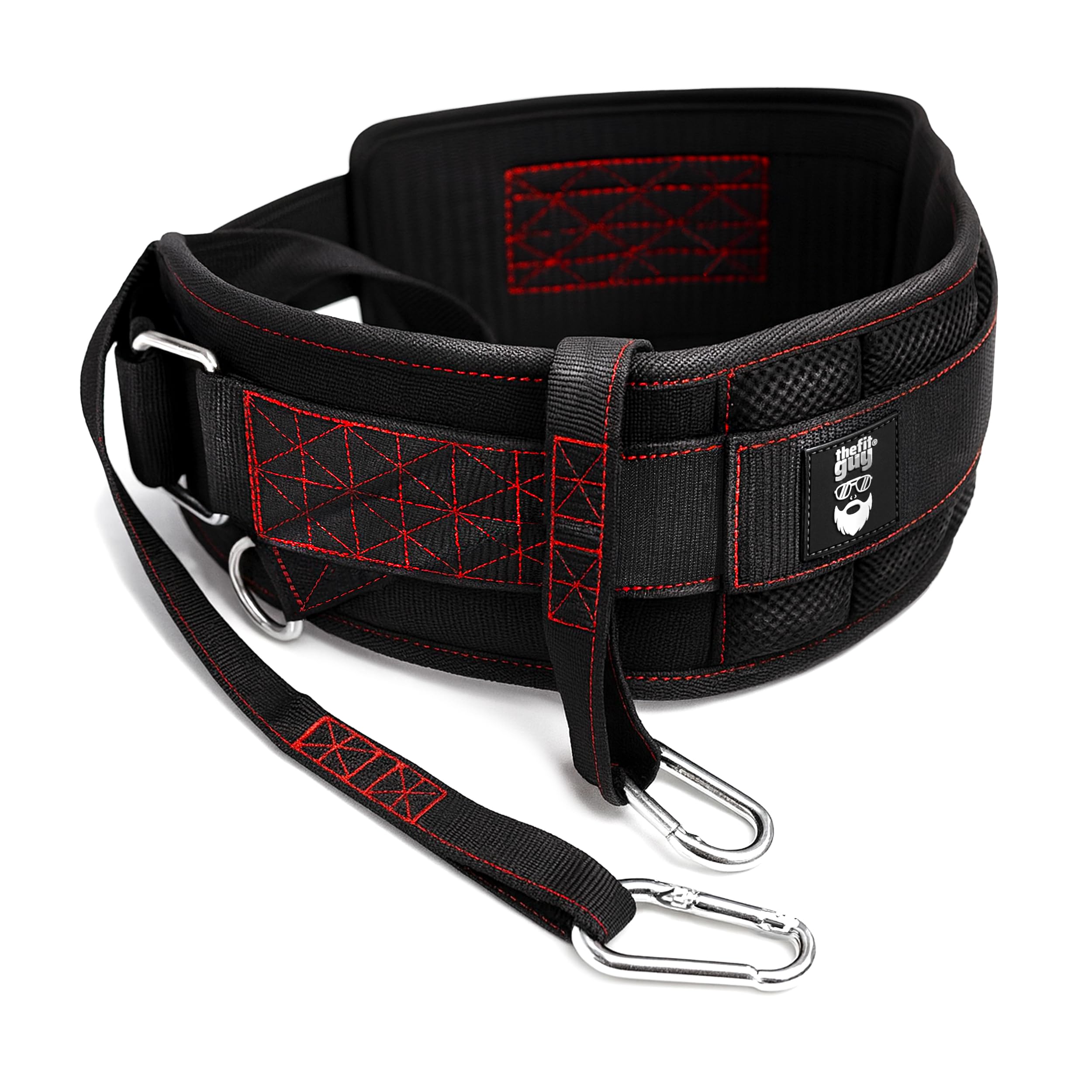 Ultimate Dip Belt | Secure Closure - No Sliding Down | Structured Back Support | 45-Angle Rings - Comfort Dip Position | 40” Strap & 2 Snap Hooks - for Dips, Pull Ups, Squats, Weight Lifting