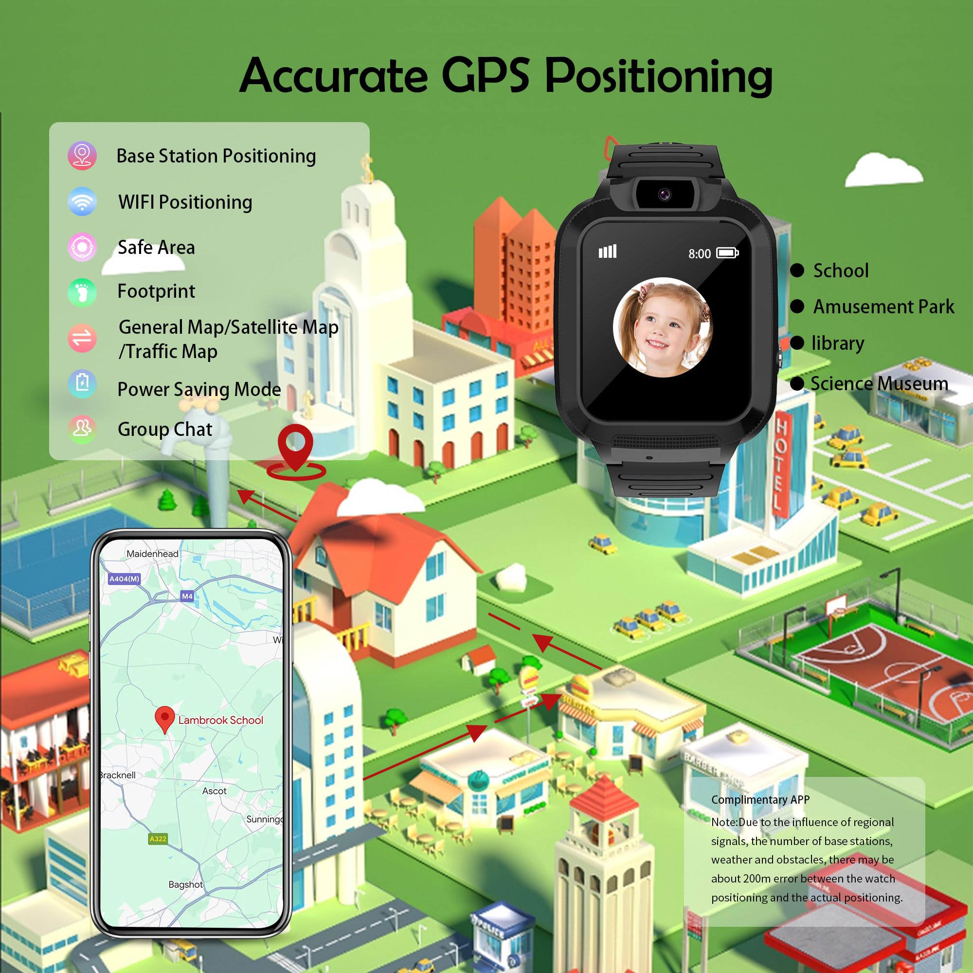Inteligentny Zegarek dla Dzieci z GPS Lokalizacja - Gry Czat Głosowy SOS Cyfrowy Budzik IP68 Wodoodporny Telefon Urodziny Prezenty Model Klasy Smartwatch dla Dzieci Chłopcy Dziewczynki