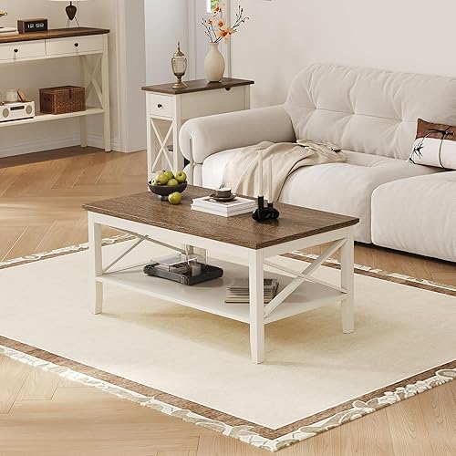 Miniatura 12 de Mesa de centro ChooChoo Oxford con patas más gruesas, mesa de centro de madera negra con almacenamiento para la sala de estar Negro -,Negro y