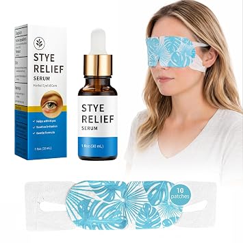 Stye Eye Treatment 2 Kits, Serum & 10 Pcs Stye Eye Relief Compress Mask