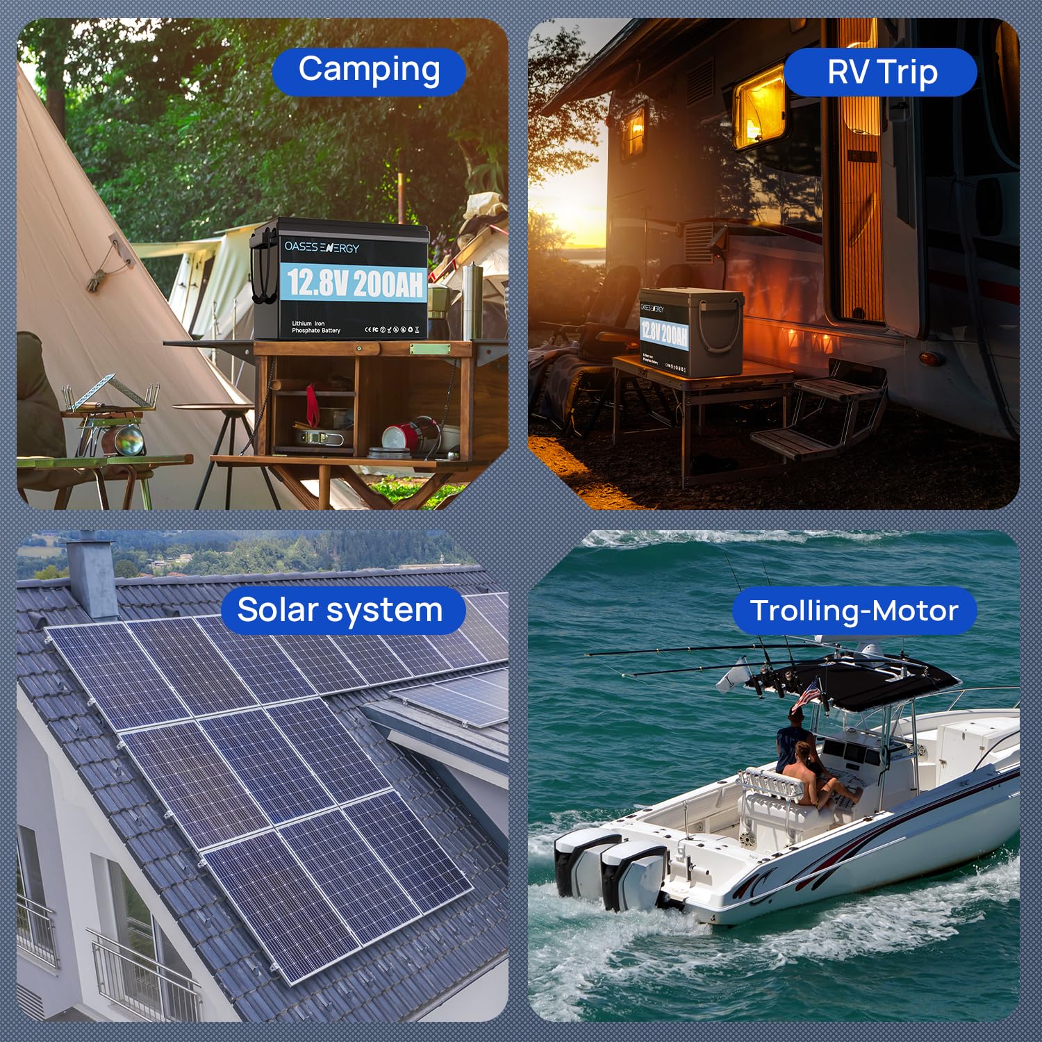 Batería LiFePO4 12V 205Ah con Bluetooth BMS 200A, Batería de Litio 2624Wh Protección contra Bajas Temp, Ideal para autocaravanas, energía doméstico, Motores trolling,Solar