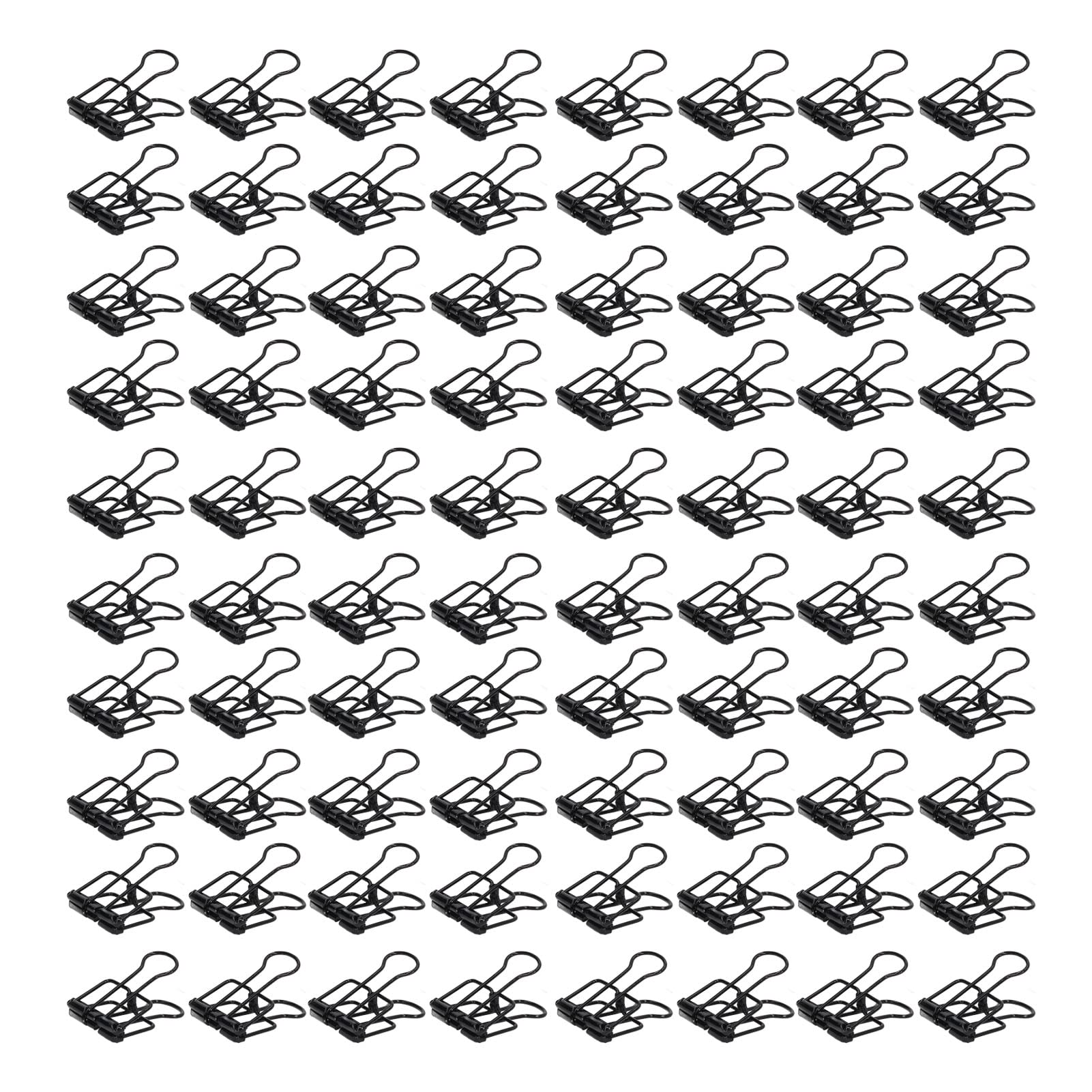 Muiltvoe 80Pcs Hollow Clips 0.7in Sturdy Metal Paper Clamps with Hollow Out Design for Home Office Study Documents Files (Gold)