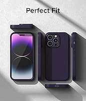 Vista 9 de Ringke Funda de silicona compatible con iPhone 14 Pro Max de 6.7 pulgadas, color morado oscuro