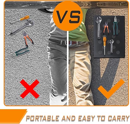 Miniatura 6 de Bandeja magnética para herramientas, soporte flexible para piezas, llaves, pernos, tuercas, tornillos y otras piezas para automóvil, garaje, hogar,