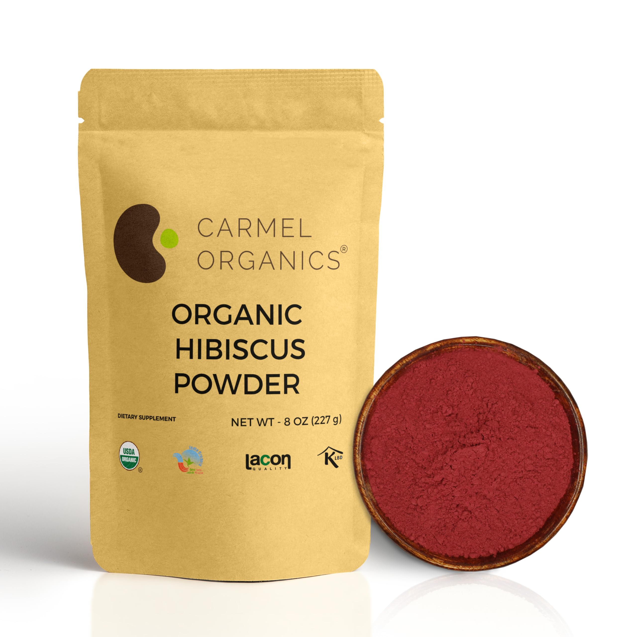 Hibiscus Petals Powder 8 Ounce or 0.5 Lb(Pack of 1) | USDA Certified Organic| Non GMO & Gluten Free | Rich in Vitamin C | Indian Origin Hibiscus Petals Powder