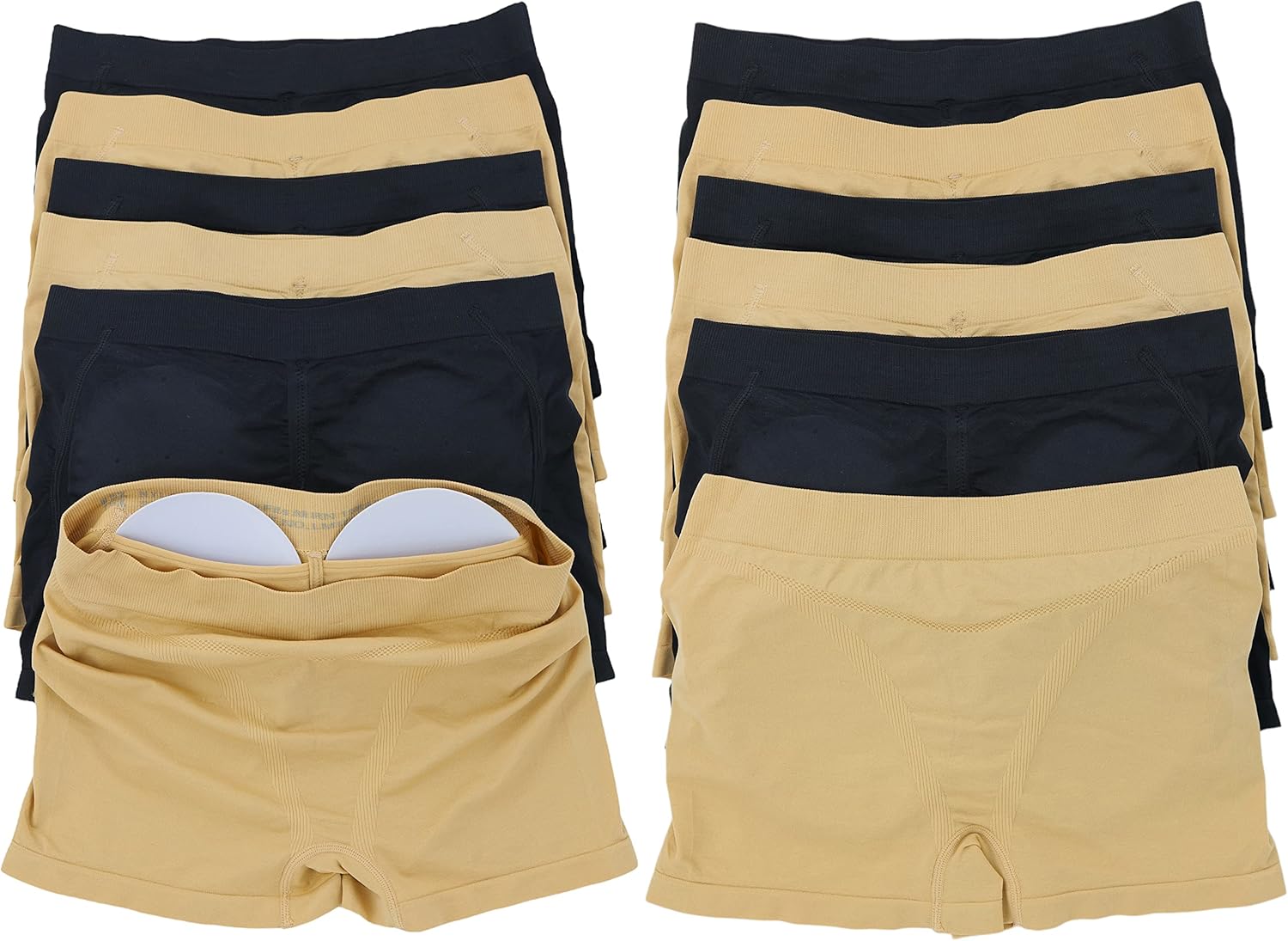 ToBeInStyle Women’s 6 Pack Butt Booster Padded Panty Briefs or Boyshorts w/Removable Thick Foam Pads - Image 3