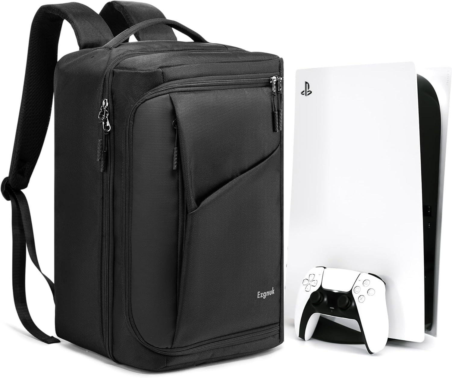 Ezgnuk Game Backpack for PS5 Console, Protective Travel Carrying Case