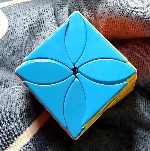 Miniatura 3 de AI-YUN Cubo de velocidad de trébol de 3 x 3, cubo mágico de trébol de 3 x 3 sin calcomanías, juguetes de rompecabezas de cubo torcido Skewb,