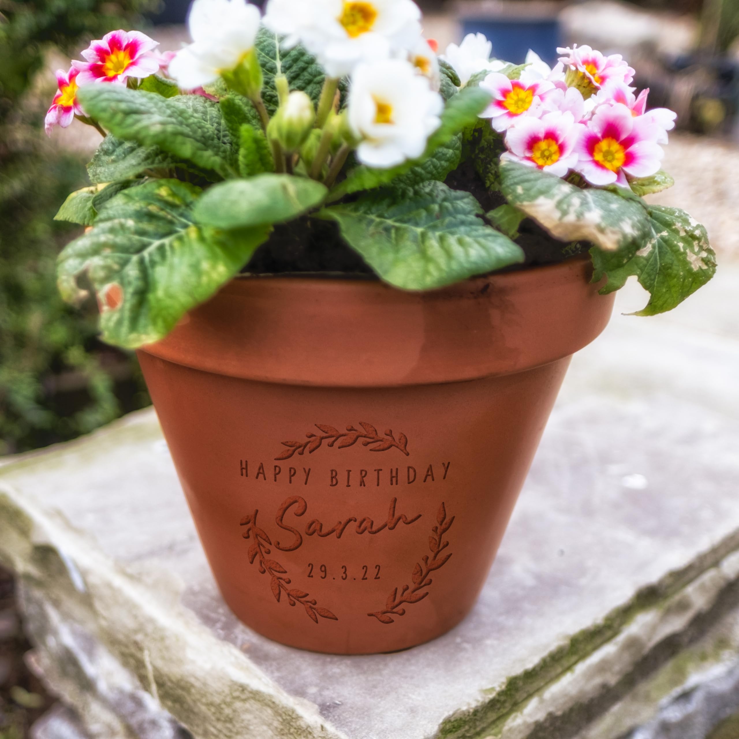 Image Industry Personalised Happy Birthday Plant Pot Gift for Garden Lovers