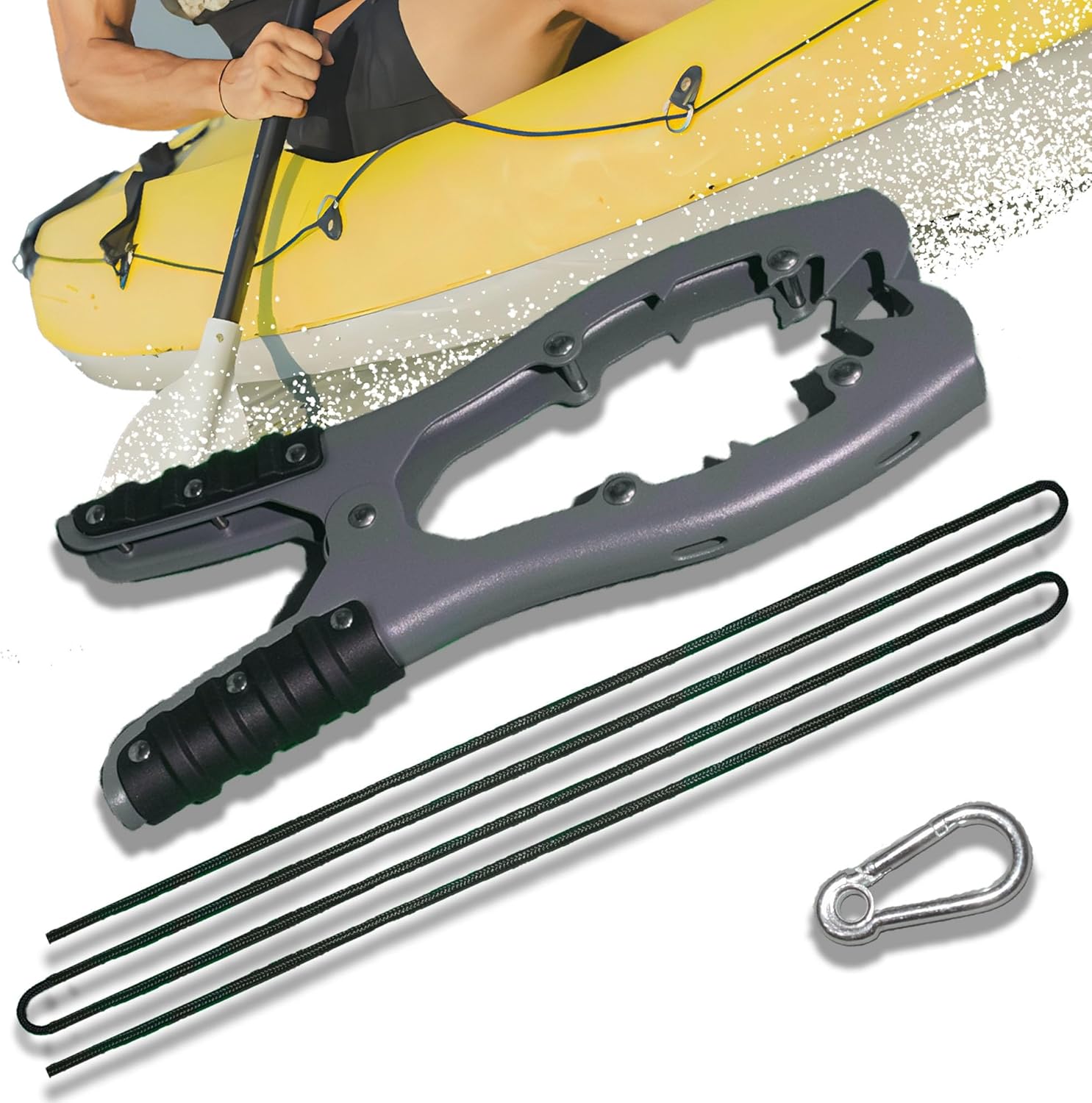 Canoe Anchor Grip – Kayak Brush Gripper,New Improved Kayak Anchor Clamp – Secure Your Kayak, Canoe or Boat Easily – Strong Rope and Sturdy 2.36-inch Snap Hook. Canoe Anchor Grip – Kayak Brush Gripper,New Improved Kayak Anchor Clamp – Secure Your Kayak, Canoe or Boat Easily – Strong Rope and Sturdy 2.36-inch Snap Hook.