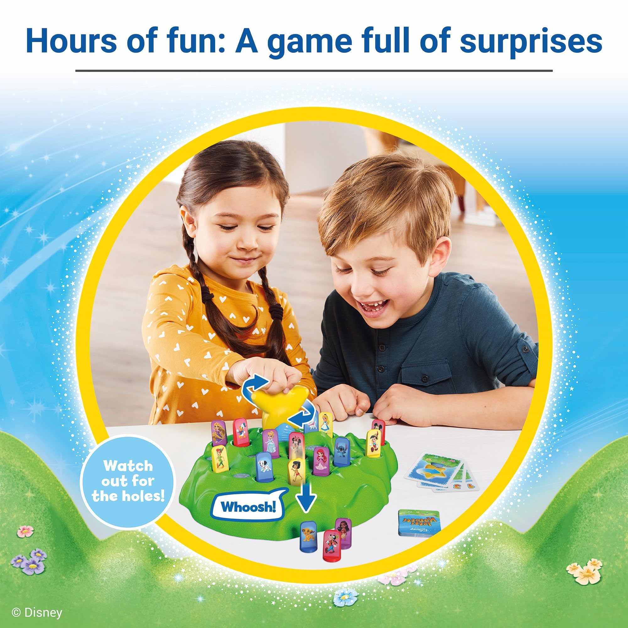 Ravensburger 24875 - Funny Bunny Disney Edition, Adaption des bekannten Spieleklassikers mit Disney-Charakteren, unterhaltsames Rennspiel für 2 bis 4 Kinder ab 4 Jahren
