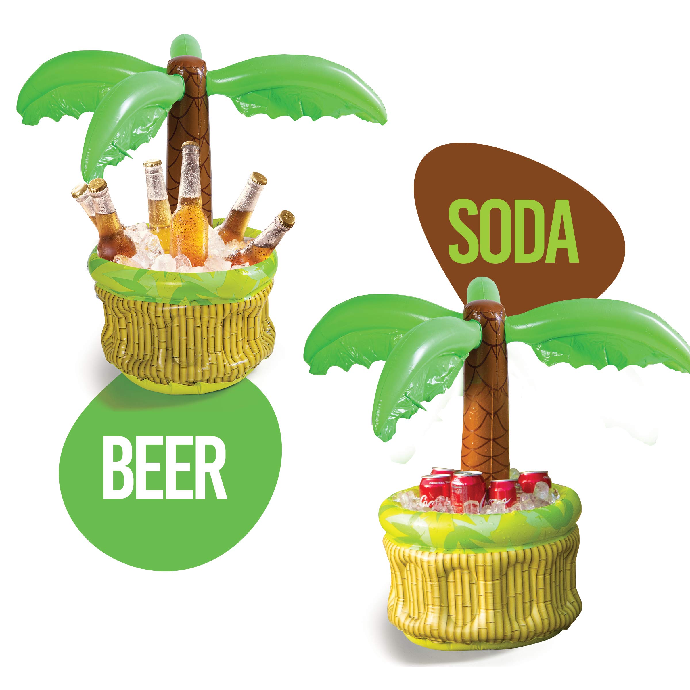 Top Race Glacière Gonflable de 26 po, glacière à bière pour Les fêtes, Fournitures de fête Luau pour Adultes, décorations de fête d'été, Palmier Gonflable pour Les fêtes sur la Plage, Lot de 2