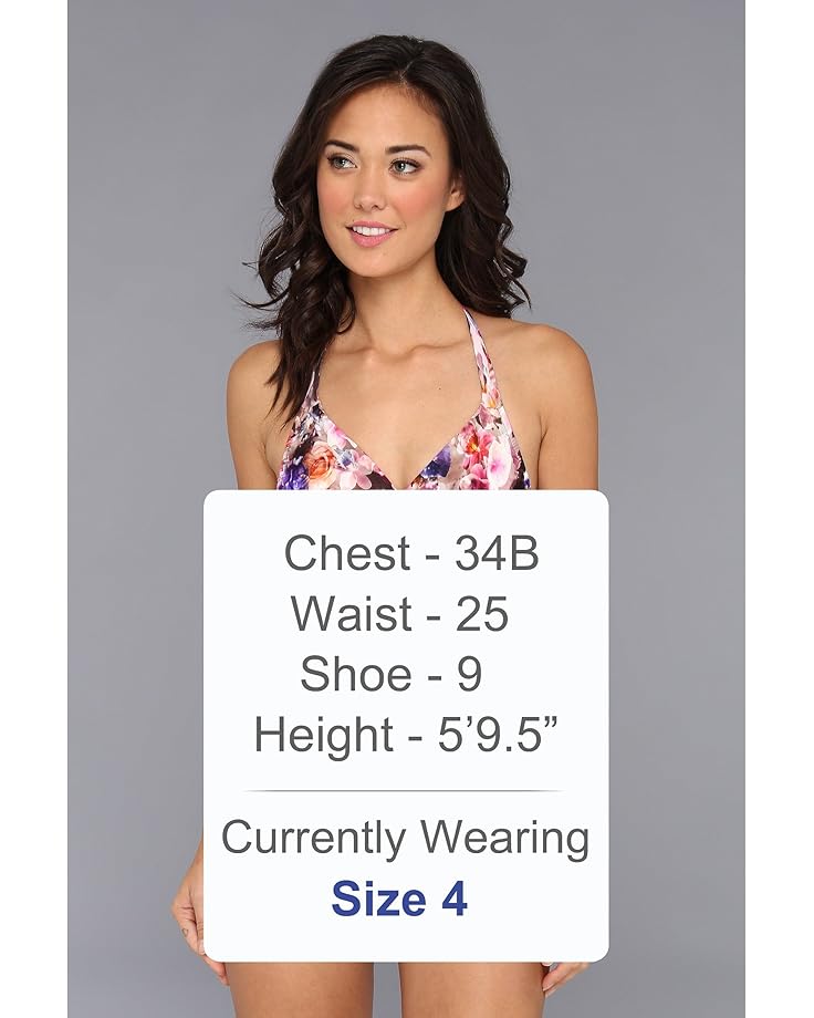 Badgley Mischka Camila Surplice Maillot Halter - #5 of 5