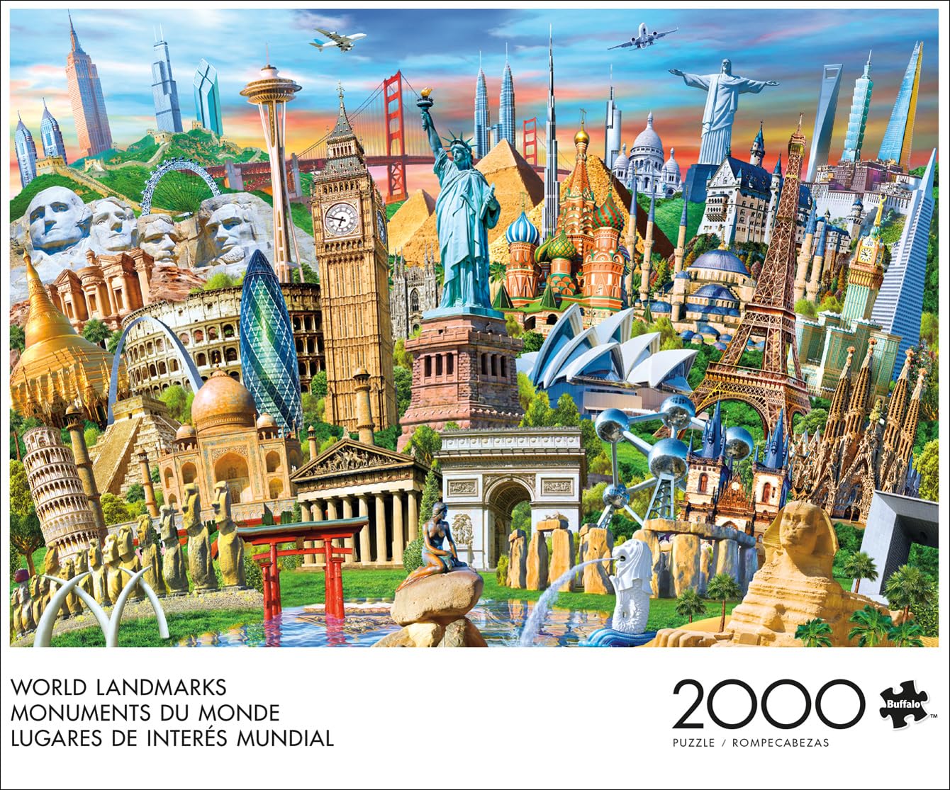 ビンカシワ　ジグソーパズル　2000ピース　フィッシャーマンズワーフ Amazon.com: Buffalo Games - Adrian Chesterman - World Landmarks