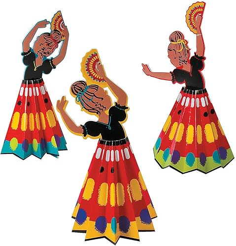 Fun Express - Centro de mesa Bright Fiesta (3 piezas) para Cinco de Mayo - Decoración de fiesta - Decoración general - Centros de mesa - Cinco de