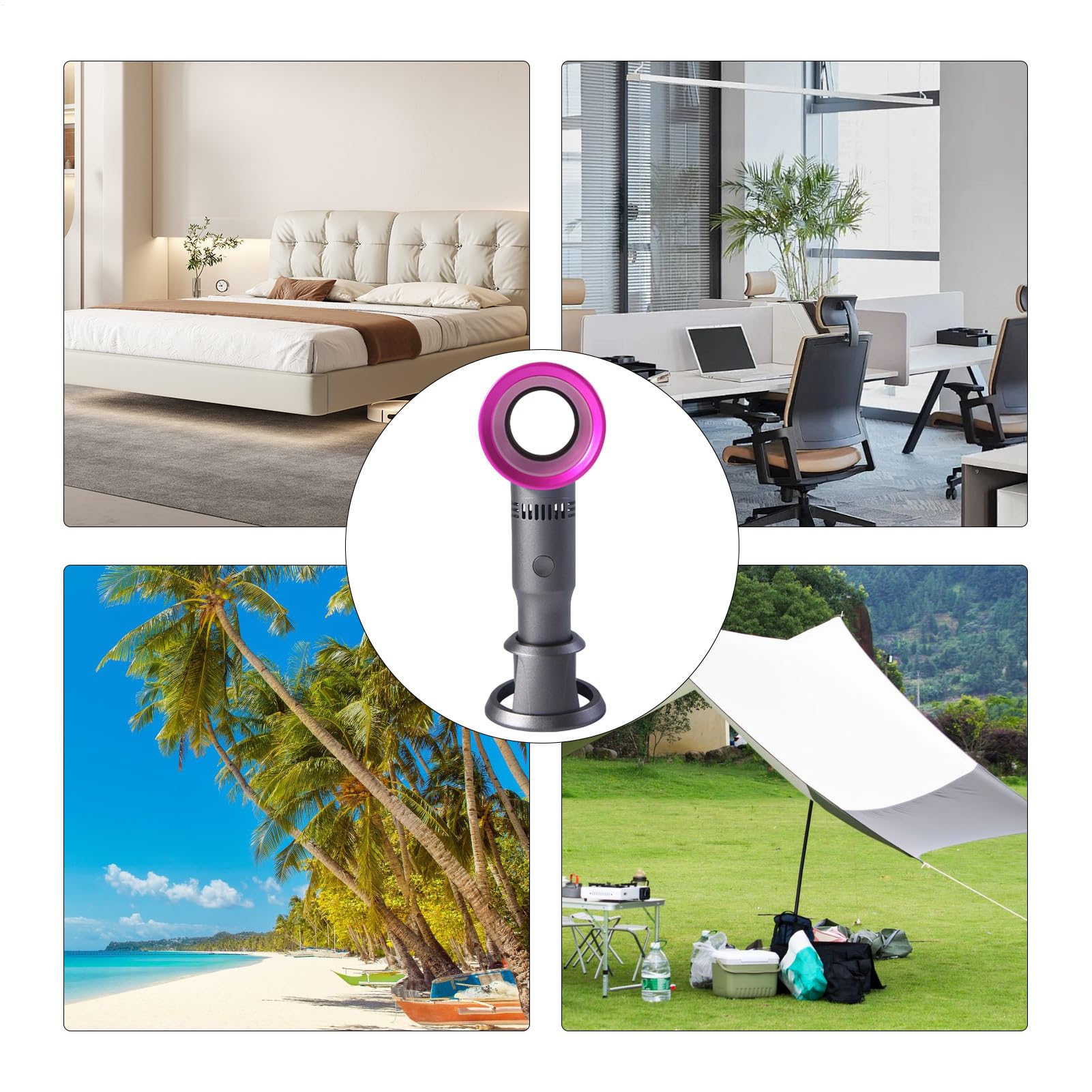 Ventilador de Bolsillo Portátil,Soplete sin aspas | Ventilador de Mano para Refrescar al Aire Libre - Para Mujeres Interior Exterior Viaje Maquillaje Senderismo Camping Playa Carreras